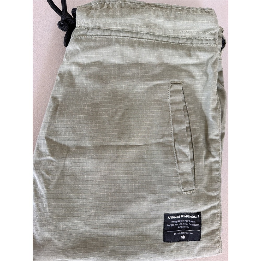 Kingz Kimonos Men's Size A1 Sage Green Casual Ripstop Pants Drawstring Pocket